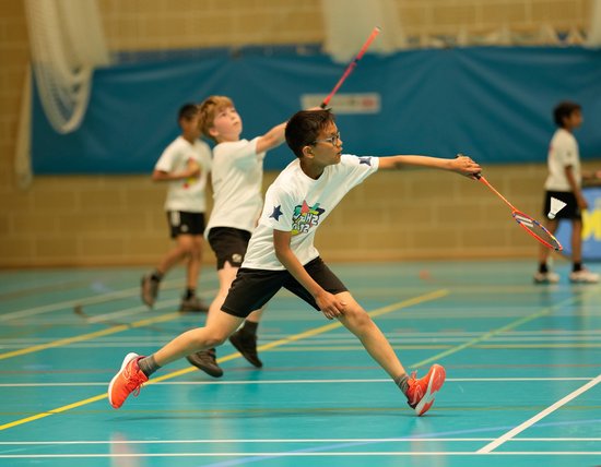 Badminton banner flipped
